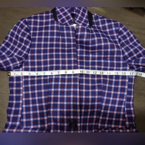 J. Crew Regent Blazer in Mott Plaid Royal Petunia Size 4 purple, red blue pink - Picture 6 of 15